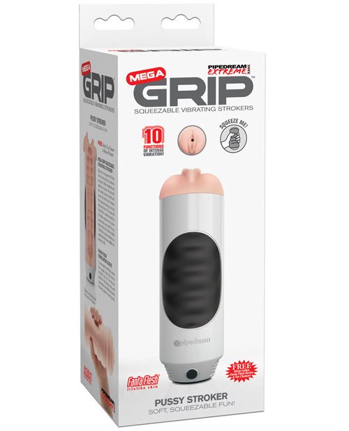 Pipedream Extreme Toyz Mega Grip Squeezable Vibrating Strokers Pussy