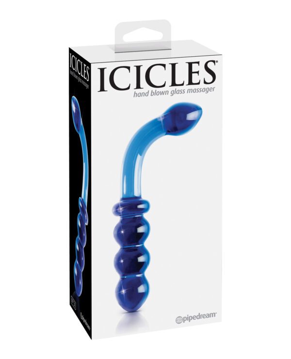 Icicles No. 31 Hand Blown Glass - Blue G Spot