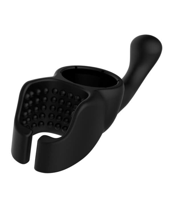 Lovense Domi Flexible Rechargeable Mini Wand Male Attachment - Black - Image 4