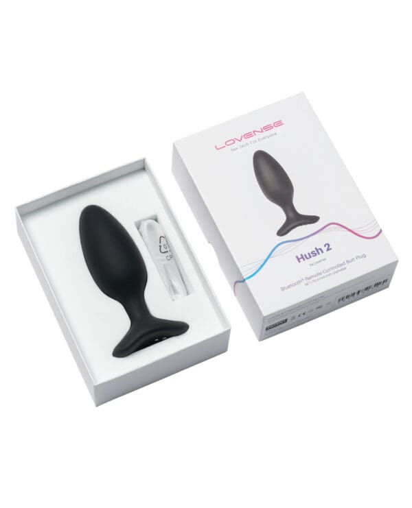 Lovense Hush 2 1.75" Butt Plug - Black - Image 2