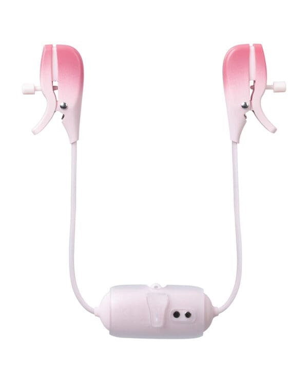 Lovense Gemini Vibrating Nipple Clamps - Pink - Image 3