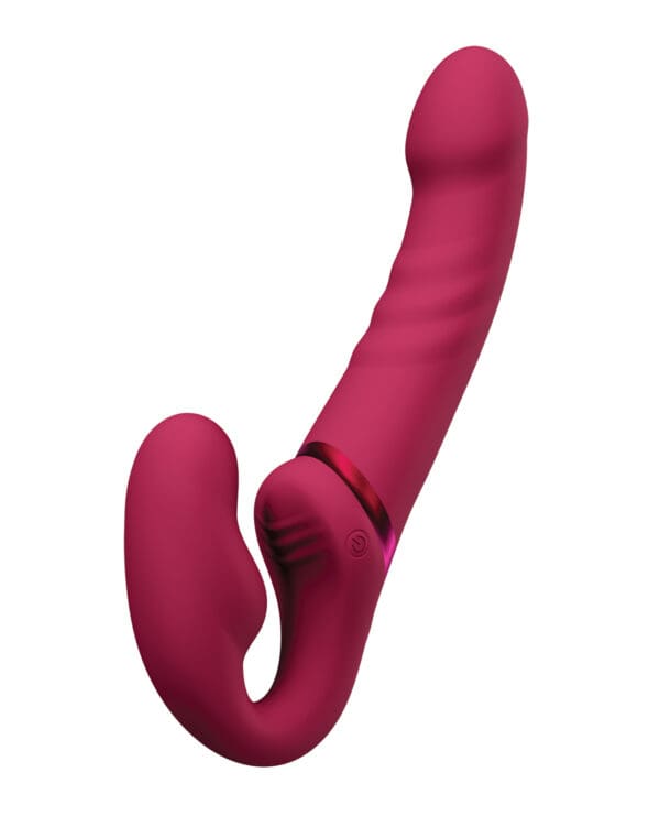 Lovense Lapis Vibrating Strapless Strap On - Pink - Image 2