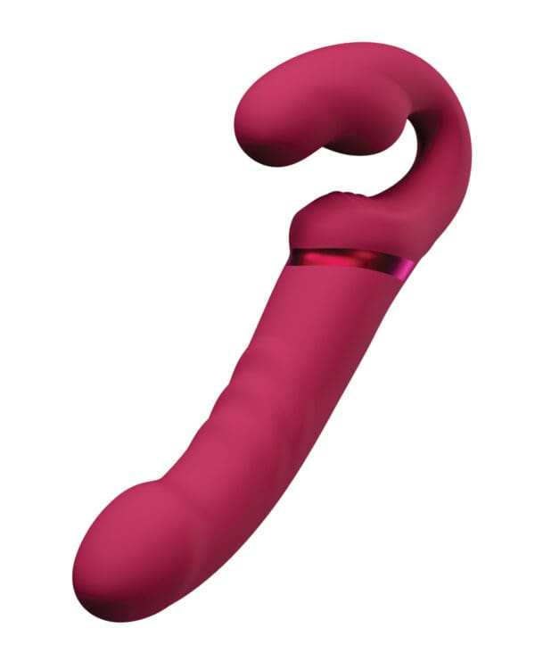Lovense Lapis Vibrating Strapless Strap On - Pink - Image 3