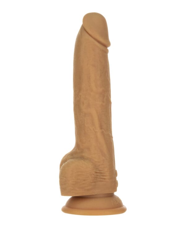 Naked Addiction 9" Thrusting  Dong w/Remote - Caramel - Image 4