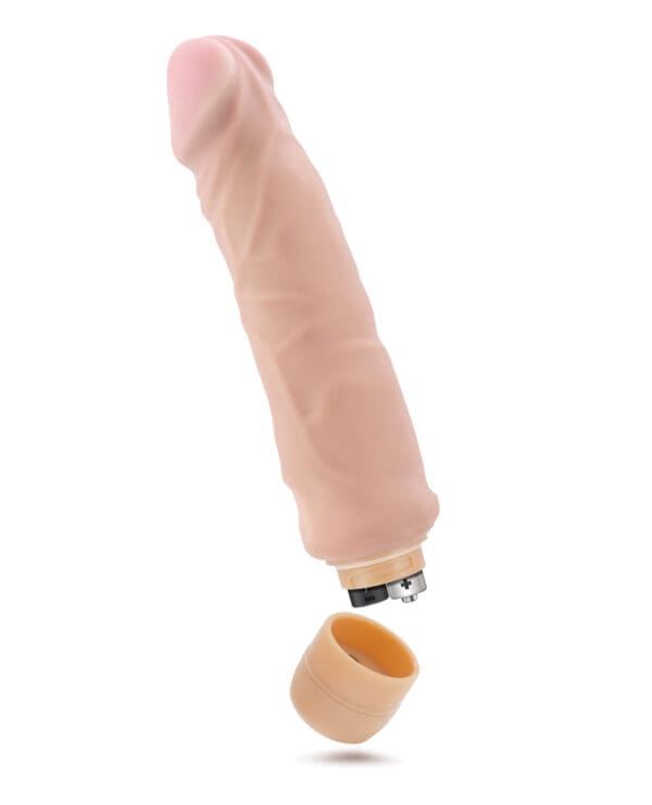 Blush X5 Plus Hard On Vibrating 9" Dildo - Beige - Image 5