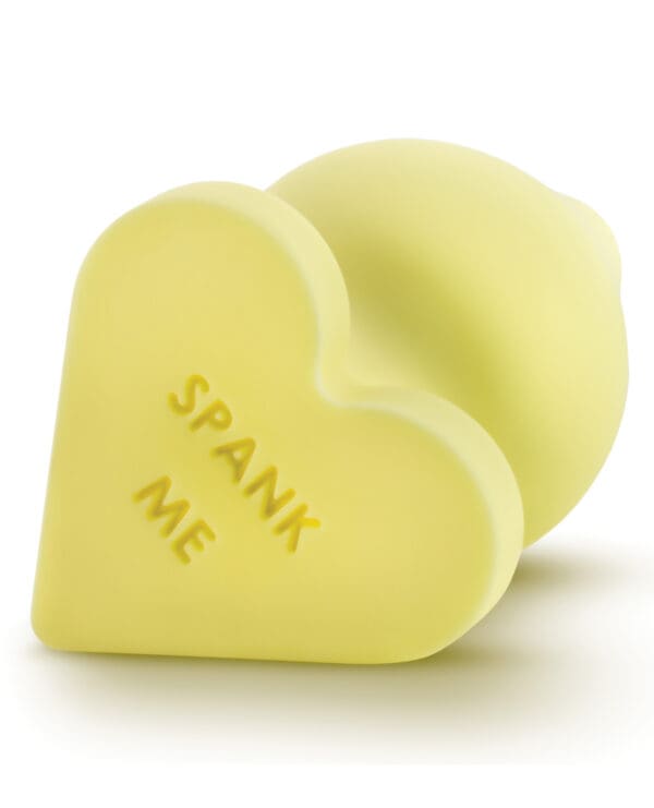 Blush Play With Me Naughty Candy Heart Spank Me Plug - Yellow - Image 5
