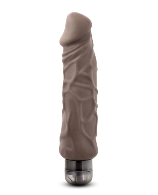 Blush X5 Plus Hard On Vibrating 9" Dildo - Brown - Image 2