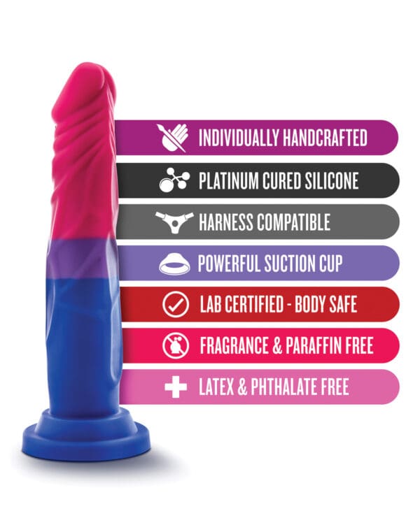 Blush Avant P8 Bisexual Pride Dildo - Love - Image 5