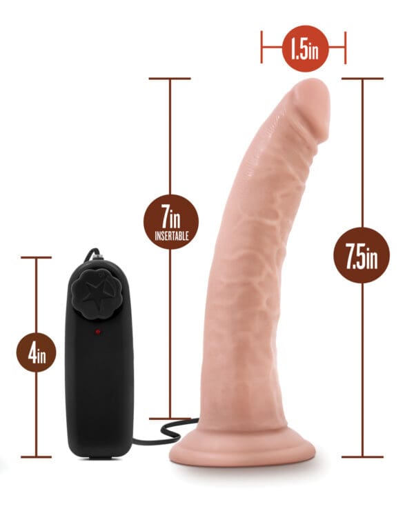 Blush Dr. Skin Dr. Dave 7" Cock w/Suction Cup - Vanilla - Image 4