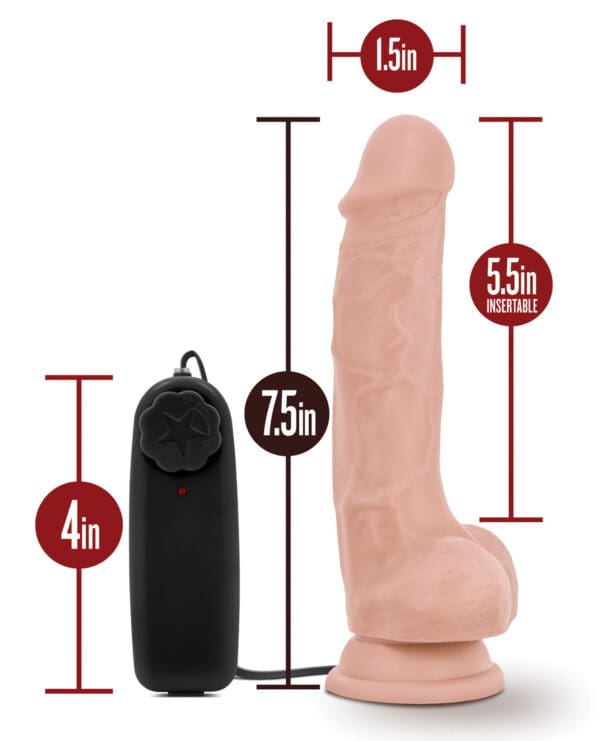 Blush Dr. Skin Dr. Tim 7.5" Cock w/Suction Cup - Vanilla - Image 4