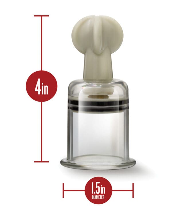 Blush Temptasia Clit & Nipple Large Twist Suckers - Clear Set of 2 - Image 3