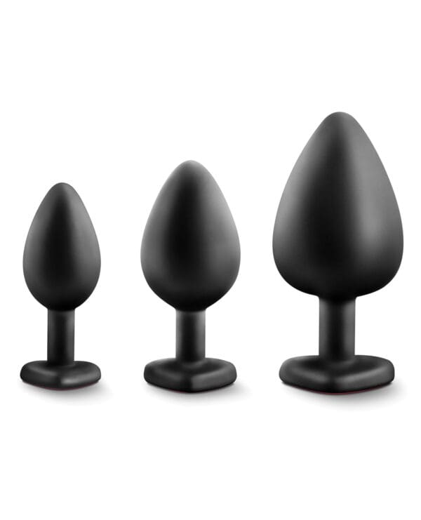 Blush Luxe Bling Plugs Training Kit - Black w/Red Gems - Image 2