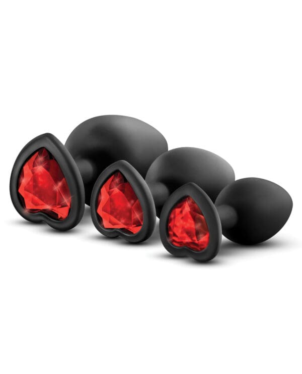 Blush Luxe Bling Plugs Training Kit - Black w/Red Gems - Image 3
