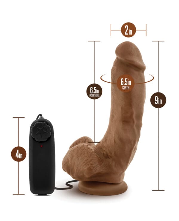 Blush Coverboy The Boxer 9" Vibrating Realistic Cock - Mocha - Image 4