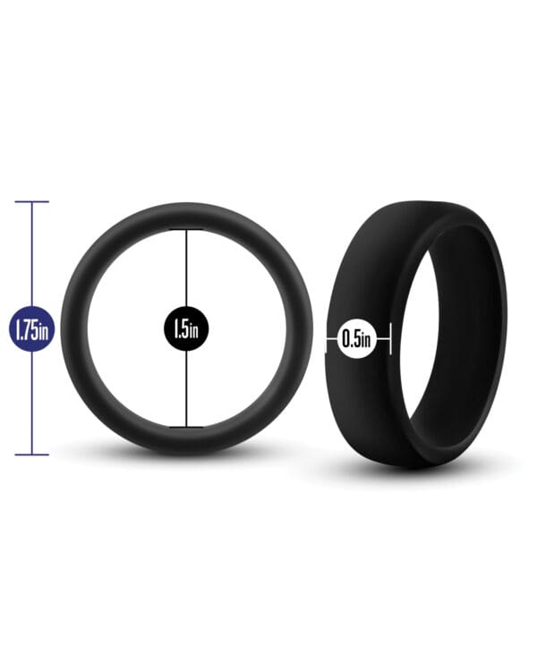 Blush Performance Silicone Go Pro Cock Ring - Black - Image 3