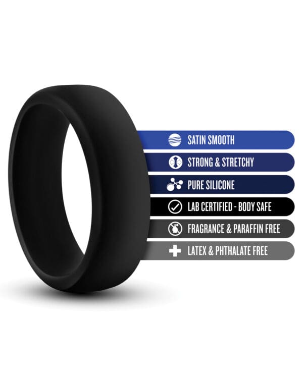 Blush Performance Silicone Go Pro Cock Ring - Black - Image 4