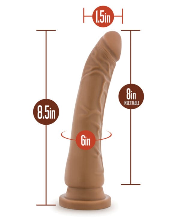 Blush Dr. Skin Realistic Cock Basic 8.5" - Mocha - Image 4