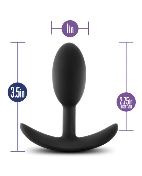 Blush Luxe Wearable Vibra Slim Plug Small - Black - Image 4