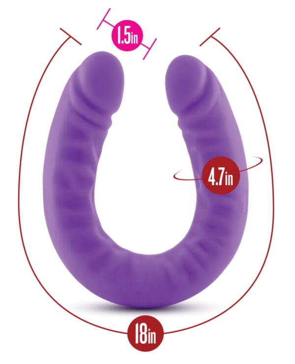 Blush Ruse 18" Slim Double Dong - Purple - Image 5
