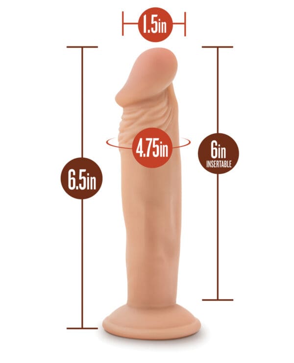 Blush Dr. Skin Dr. Small 6" Dildo - Vanilla - Image 4
