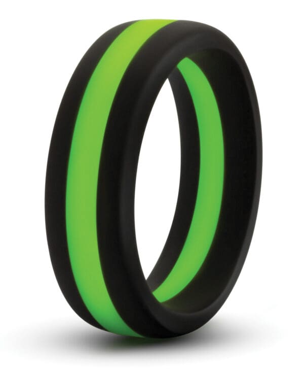 Blush Performance Silicone Go Pro Cock Ring - Black/Green - Image 2