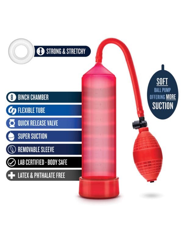 Blush Performance VX101 Male Enhancement Pump - Red - Image 5