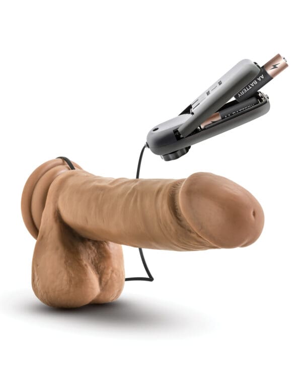 Blush Coverboy Soccer Champ 8" Vibrating Realistic Cock - Mocha - Image 4