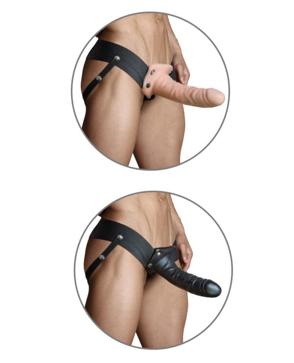 Blush Dr. Skin 6" Hollow Strap On - Vanilla - Image 2