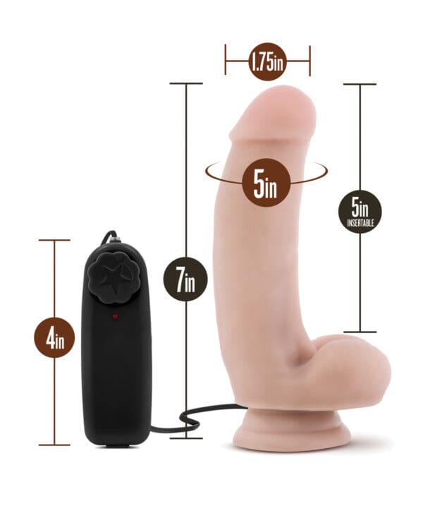 Blush Coverboy The Quarterback 7" Vibrating Realistic Cock - Vanilla - Image 4