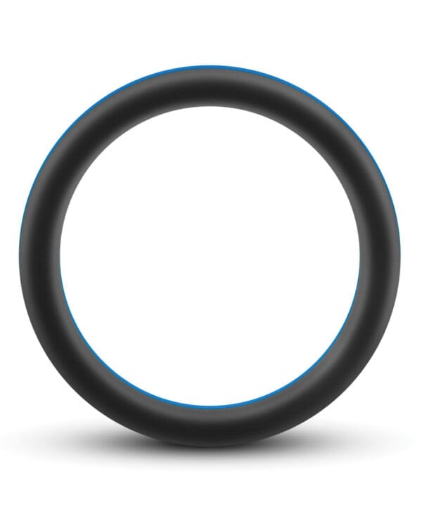 Blush Performance Silicone Go Pro Cock Ring - Black/Blue - Image 3