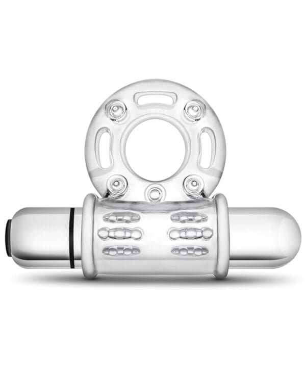 Blush Stay Hard 10 Function Vibrating Bull Ring Cock Ring - Clear - Image 2