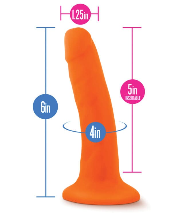 Blush Neo Dual Density 6" Cock - Neon Orange - Image 4