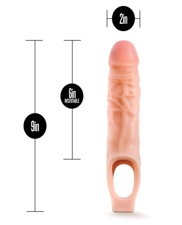 Blush Performance 9" Cock Sheath Penis Extender - Flesh - Image 3