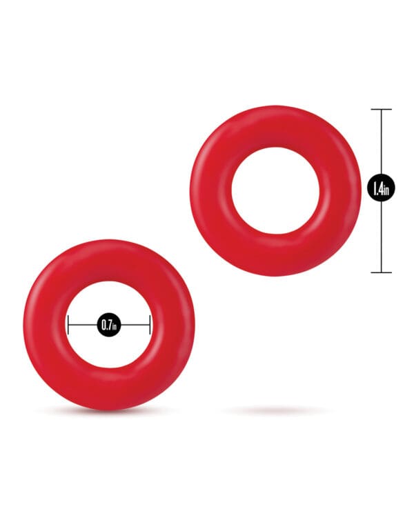 Blush Stay Hard Donut Rings - Red Pack of 2 - Image 4