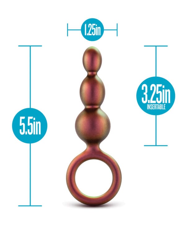 Blush Anal Adventures Matrix Beaded Loop Plug - Copper - Image 4