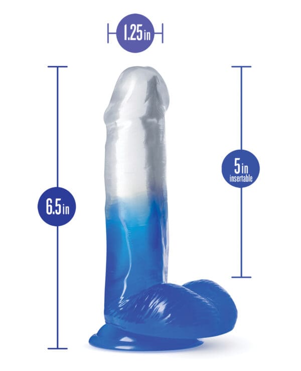 Blush B Yours 6" Stella Blue Dildo - Blue - Image 4
