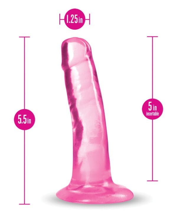 Blush B Yours Plus 5" Hard n' Happy Dildo - Pink - Image 4