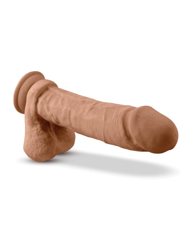 Blush Dr. Skin Silicone Dr. Julian 9" Dildo w/Balls - Mocha - Image 3