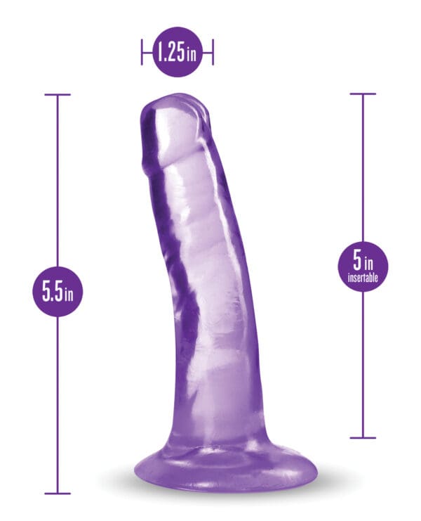 Blush B Yours Plus 5" Hard n' Happy Dildo - Purple - Image 4