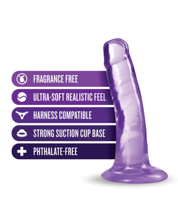 Blush B Yours Plus 5" Hard n' Happy Dildo - Purple - Image 5