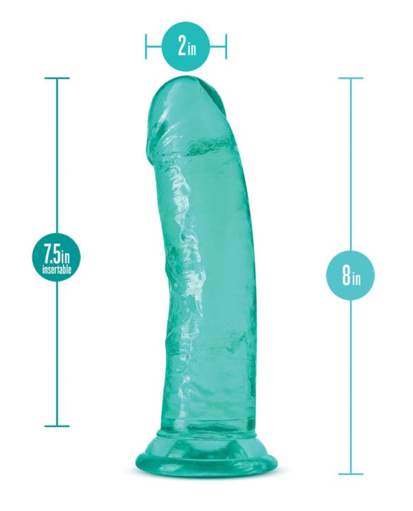 Blush B Yours Plus 8" Roar n Ride Dildo - Teal - Image 4