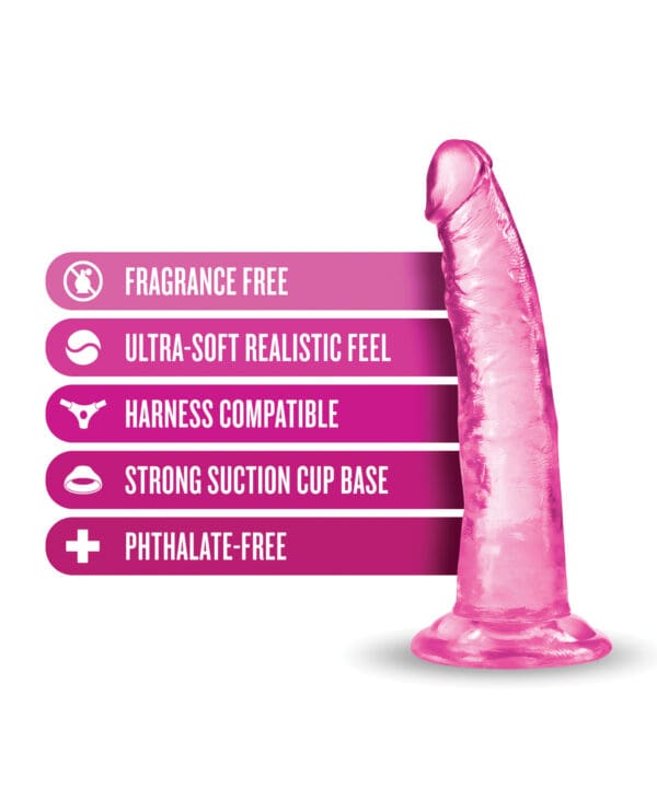 Blush B Yours Plus 7" Lust n' Thrust Dildo - Pink - Image 5