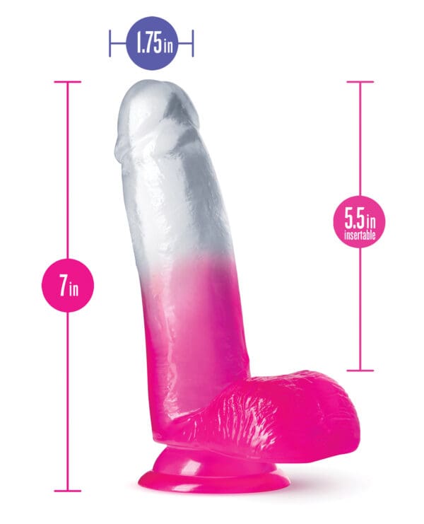 Blush B Yours 7" Sugar Magnolia Dildo - Fuchsia - Image 4
