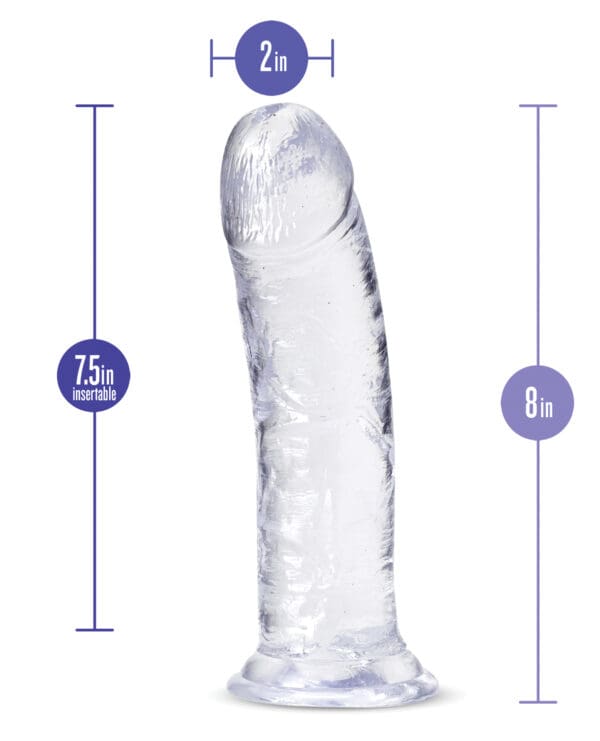 Blush B Yours Plus 8" Roar n Ride Dildo - Clear - Image 4