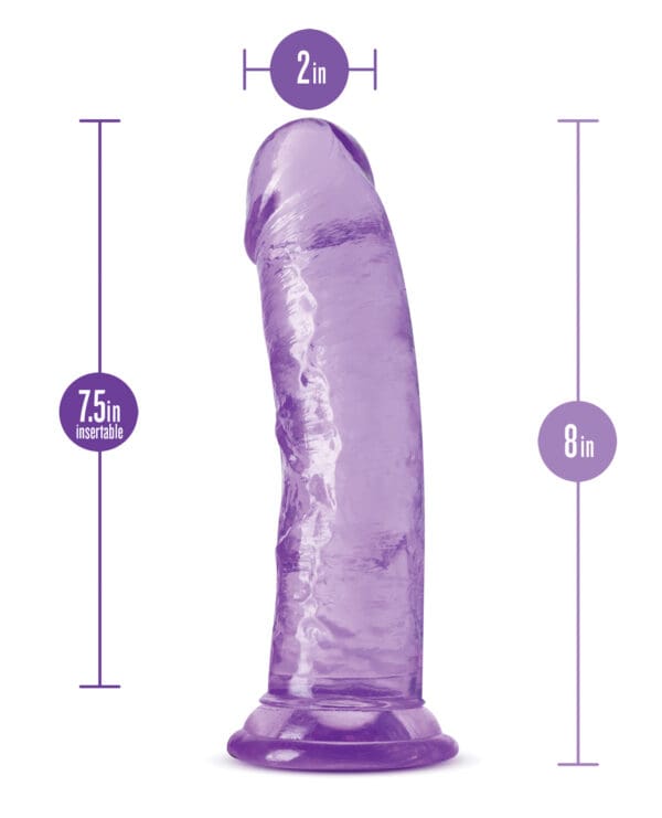 Blush B Yours Plus 8" Roar n Ride Dildo - Purple - Image 4