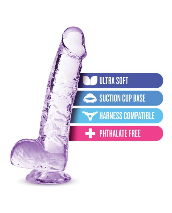 Blush Naturally Yours 6" Crystalline Dildo - Amethyst - Image 4