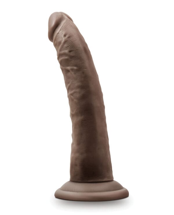 Blush Dr. Skin Glide 7.5" Self Lubricating Dildo - Chocolate - Image 2