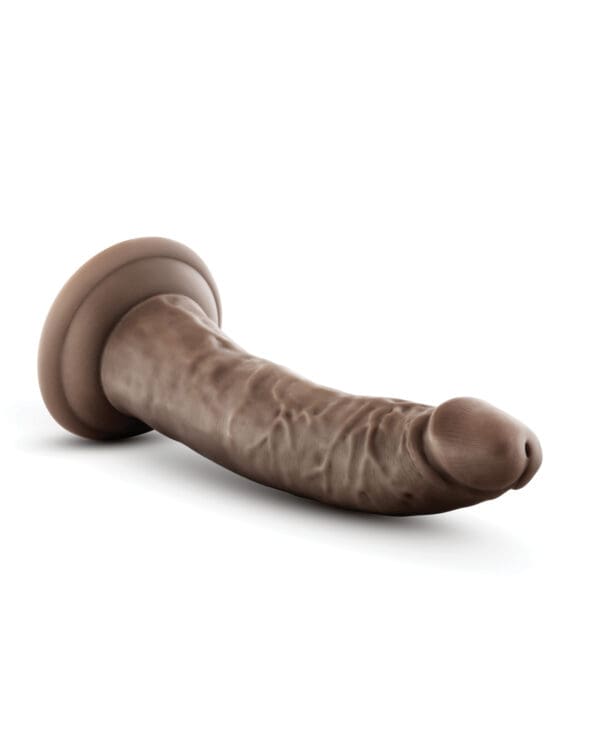 Blush Dr. Skin Glide 7.5" Self Lubricating Dildo - Chocolate - Image 3