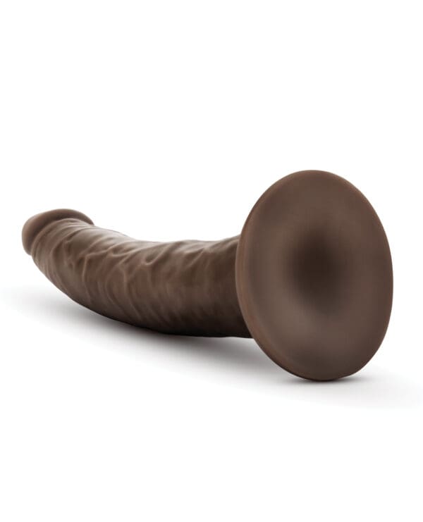 Blush Dr. Skin Glide 7.5" Self Lubricating Dildo - Chocolate - Image 4