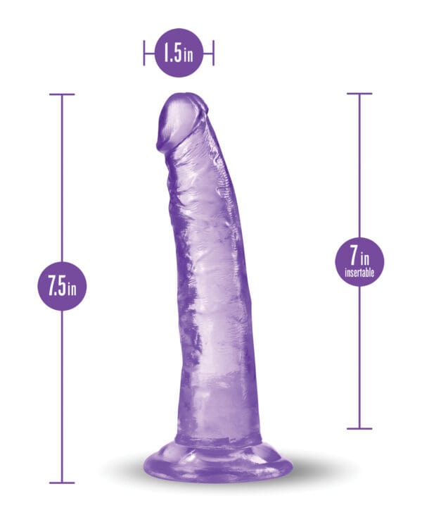 Blush B Yours Plus 7" Lust n' Thrust Dildo - Purple - Image 4